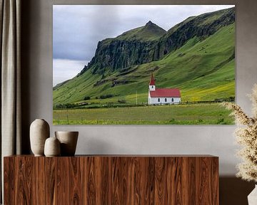 Icelandic church near Vik i Myrdal by Adelheid Smitt