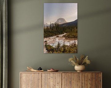 Sunset on the River: Yoho's Mountain Scenery by Anneloes van Acht