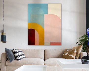 Modern abstract in bijzondere kleurencombinatie van Studio Allee
