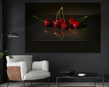 Red cherries. Fruit of summer. by Alie Ekkelenkamp