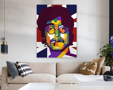 John Lennon wpap pop art kleurrijk van Andika Bahtiar