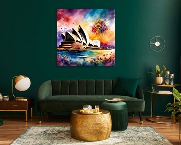 Sydney Opera Blooms van Mellow Art