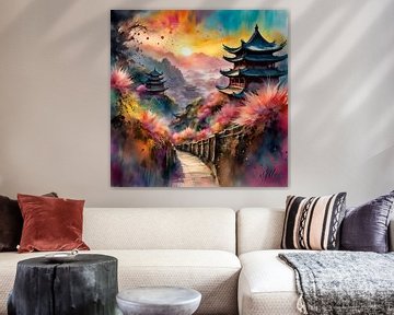 Floral whispers on the wall by Mellow Art