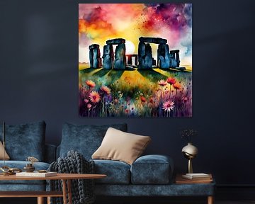 Fleur de Stonehenge mystique sur Mellow Art