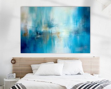 Abstract, blauw en wit - minimalisme van Joriali Abstract