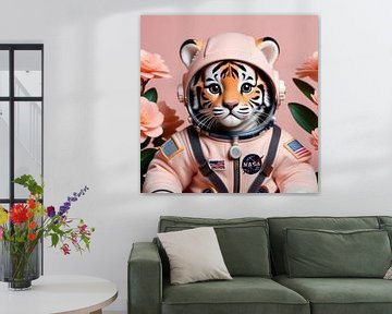 Astronaut Tiger - Baby Girl by Dagmar Pels Design
