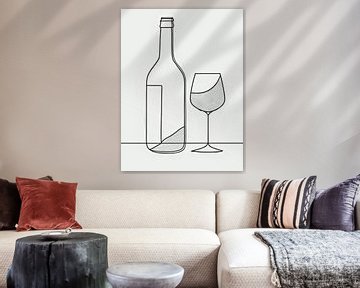 Wine and Glass Simplicity by Christian Ovís