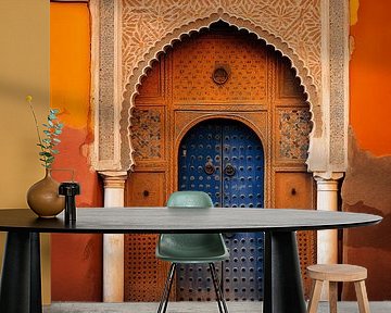 Magnificent gate with tall doors in Marrakech by Studio Allee