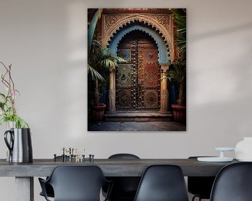 Magnificent gate with tall doors in Marrakech by Studio Allee