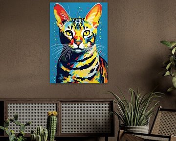 Katze Tier WPAP Pop Art von Qreative