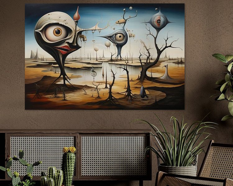 Voorbeeld van het werk in een kamer
