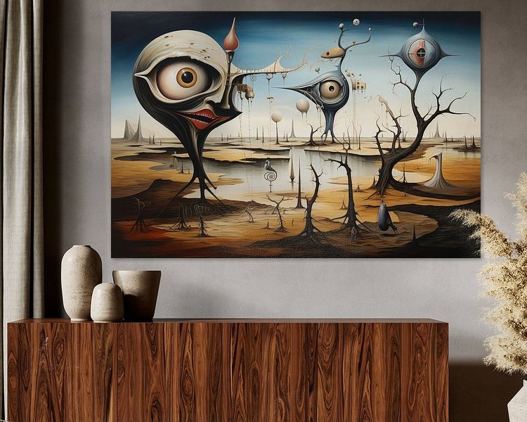 Voorbeeld van het werk in een kamer