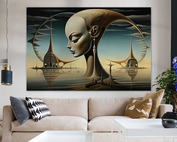 Landschaft surreale abstrakte und bizarre mit weiblichen Bild von Art Bizarre