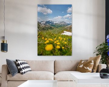 Flowery view of the Lechtal Alps by Leo Schindzielorz