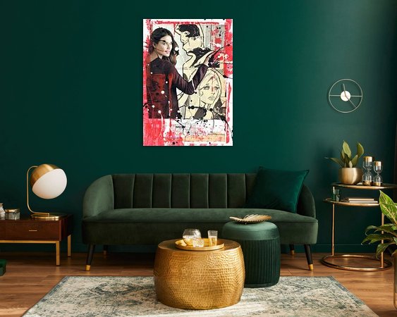 Voorbeeld van het werk in een kamer