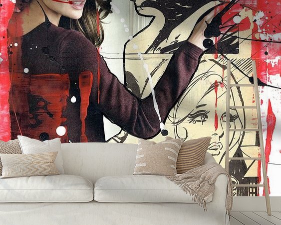 Voorbeeld van het werk in een kamer