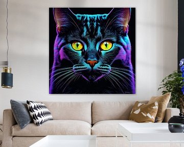 Néon/lumière noire Art of Cat sur Johanna's Art