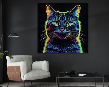 Néon/lumière noire Art of Cat 4 sur Johanna's Art
