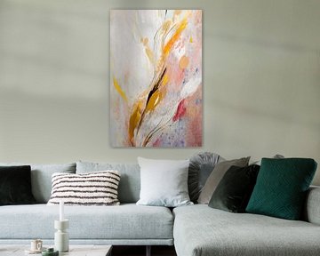 Abstracte plant in amber kleuren