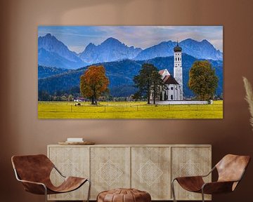 Herbst in der St. Coloman-Kirche von Henk Meijer Photography