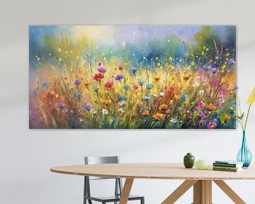 Sommerfeld mit Wildblumen von Arjen Roos