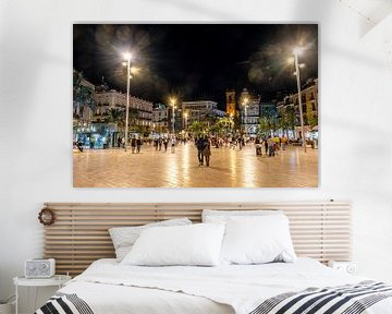 Square at the cathedral in Valencia by Dieter Walther