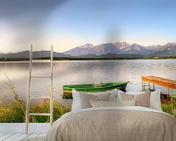 Sfeervol meer in de Allgäuer Alpen in Beieren van Voss Fine Art Fotografie