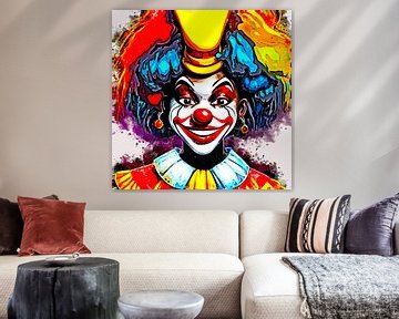 Afrikaans clowntje (kunst) van Art by Jeronimo