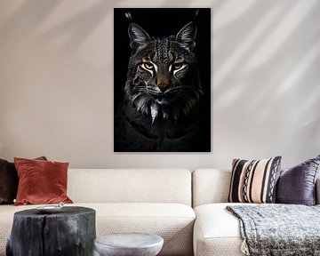 Portret van een lynx van fernlichtsicht