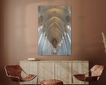 Interior of the Hallgrímskirkja in Reykjavik, the capital of Iceland by gaps photography