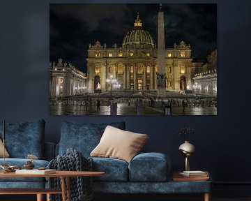 Vatican City - St Peter's Basilica by night by t.ART