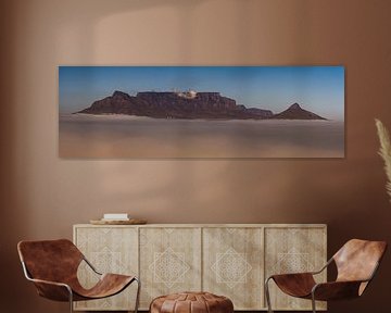 The iconic Table Mountain towers above the sea fog by Beeldpracht by Maaike