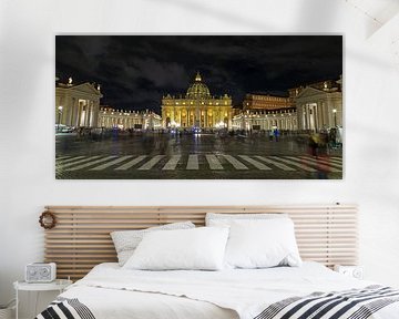 Cité du Vatican - Place Saint-Pierre de nuit sur t.ART