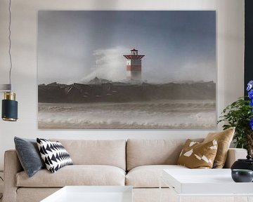 Storm langs de kust van Scheveningen van gaps photography
