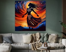 Voorbeeld van het werk in een kamer