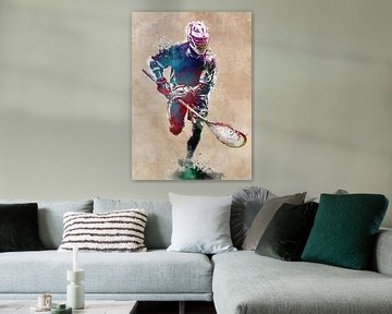 Lacrosse speler sport kunst #lacrosse van JBJart Justyna Jaszke