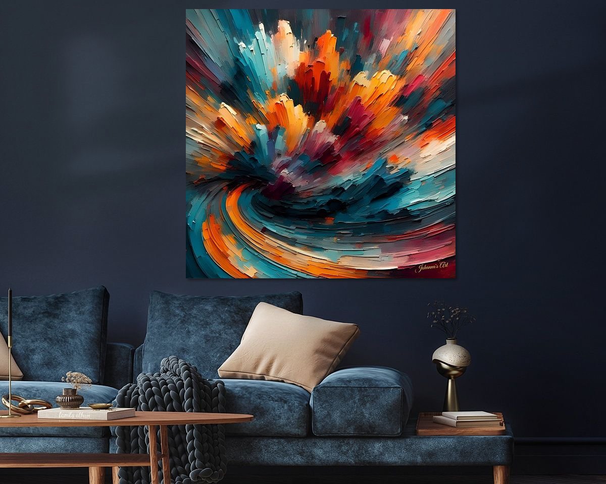 Voorbeeld van het werk in een kamer
