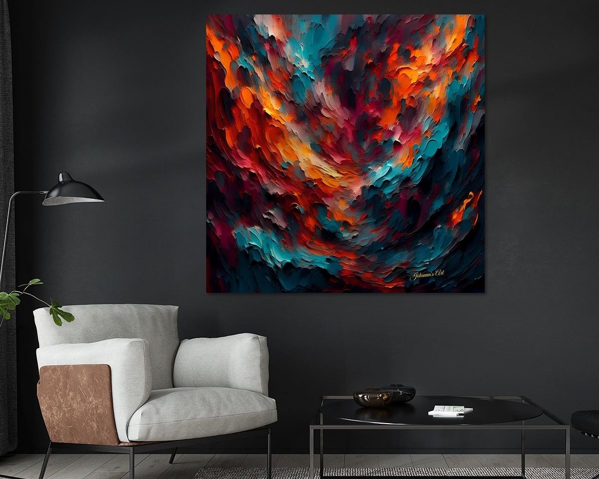 Voorbeeld van het werk in een kamer