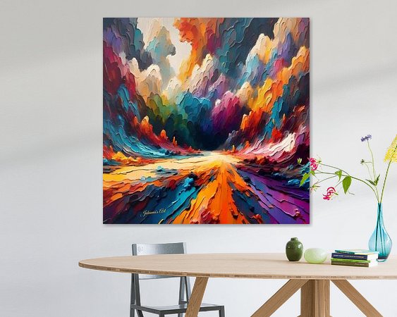Voorbeeld van het werk in een kamer