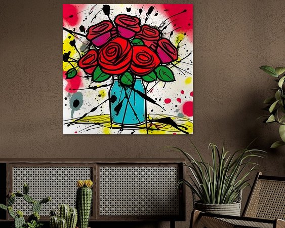 Voorbeeld van het werk in een kamer