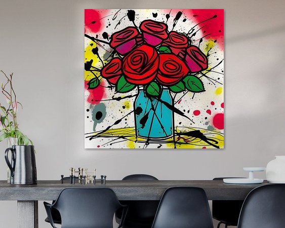 Voorbeeld van het werk in een kamer