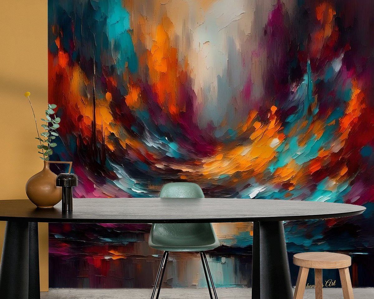 Voorbeeld van het werk in een kamer