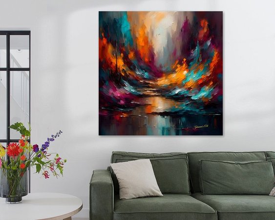 Voorbeeld van het werk in een kamer