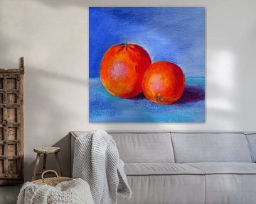 Two juicy oranges by Karen Kaspar