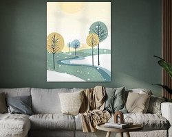 Voorbeeld van het werk in een kamer