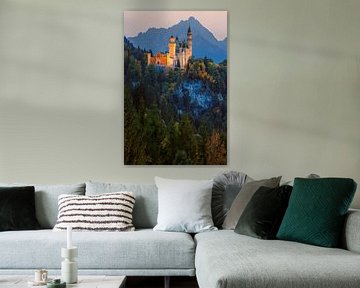 Herfst bij het kasteel van Neuschwanstein van Henk Meijer Photography