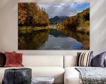 Herfst idylle aan het Riessersee meer van Christina Bauer Photos