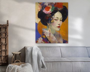 Colourful portrait "Geisha" by Studio Allee