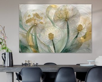 Zijdeachtige bloemen van sieruien (allium) 1 van Studio Pieternel, Fotografie en Digitale kunst