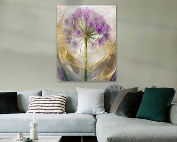 Seidige Blüten von Zierzwiebeln (Allium) 3 von Pieternel Fotografie en Digitale kunst